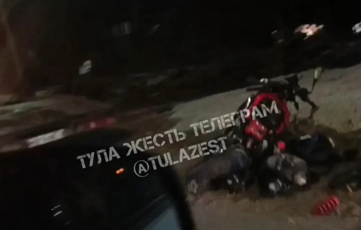 Мотоциклист пострадал в ДТП на Одоевском шоссе в Туле