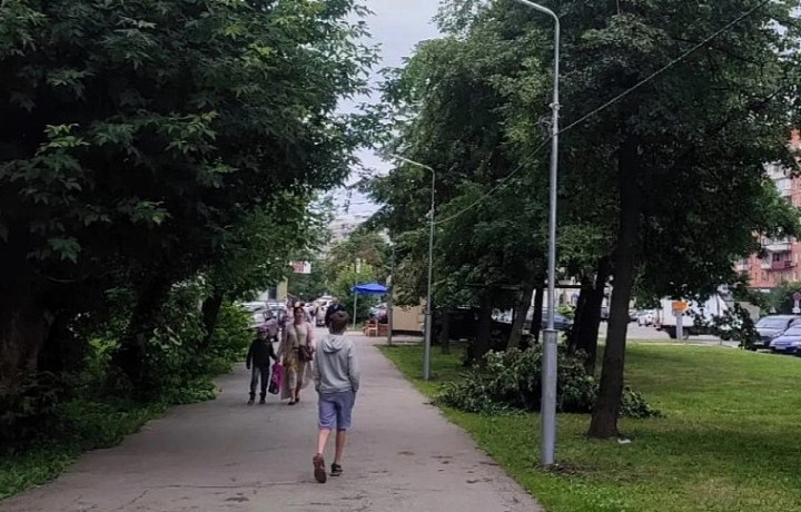 В Туле на улице Лейтейзена появилось новое уличное освещение