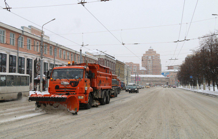 Порядка семи тысяч кубометров снега вывезли за сутки с улиц Тулы