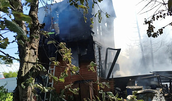 В Новомосковске сгорел дачный домик из-за оставленной еды на плите