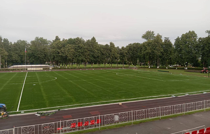 В Тульской области продолжается капитальный ремонт стадионов