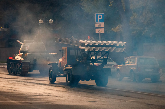 Фоторепортаж: в Туле прошла вторая репетиция Парада Победы