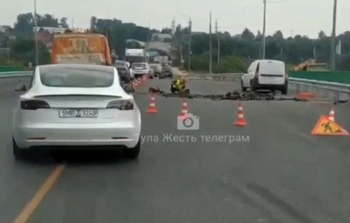 Половину Баташевского моста в Туле снова перекрыли