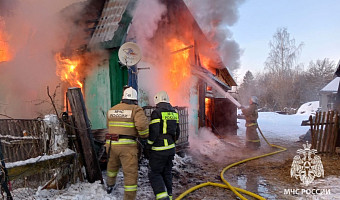 В Киреевском районе сгорел жилой дом