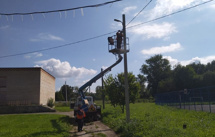 В тульском поселке Сергиевском установили новые фонари