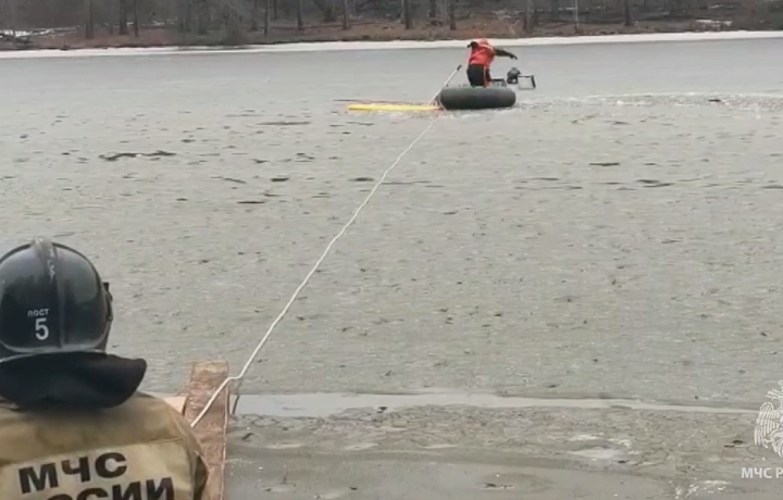 Появилось видео спасения ребенка и мужчины с водохранилища реки Воронка в Туле