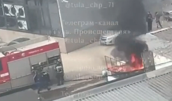 Около ТРЦ «Сарафан» в Туле произошел пожар