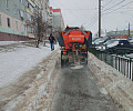 Улицы Тулы обрабатывают противогололедными материалами