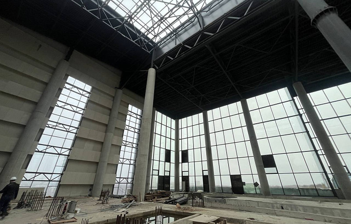 Опубликованы фото строящегося аквапарка на улице Фридриха Энгельса в Туле