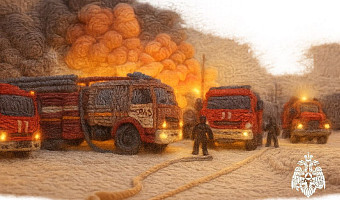 Работу тульских спасателей представили в «вязаном тренде» нейросети