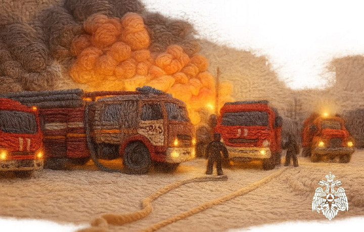 Работу тульских спасателей представили в «вязаном тренде» нейросети