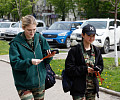 Цветной бульвар поздравил туляков с наступающим Днем Победы и подарил Георгиевские ленты