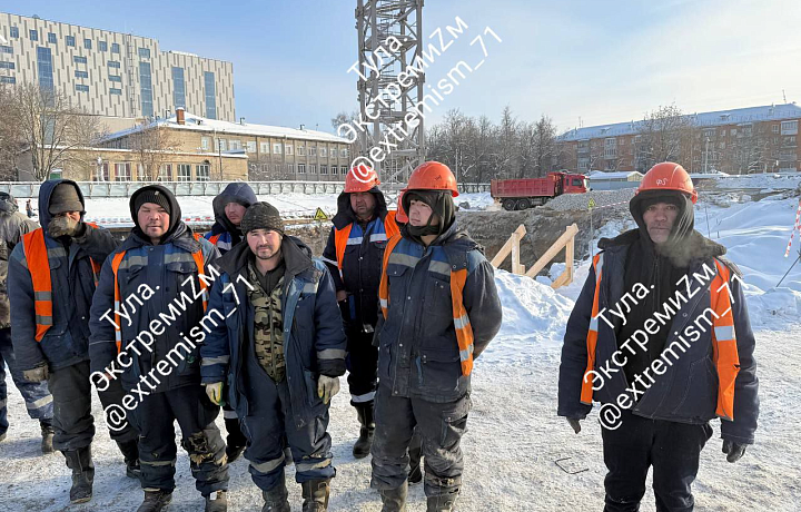 На стройплощадке тульского ЖК прошел рейд по нелегальным мигрантам