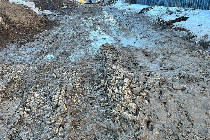 В поселке под Тулой после прокладки коммуникаций уничтожили единственную дорогу