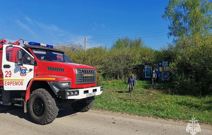 В Ефремовском муниципальном округе во время пожара в доме погиб мужчина