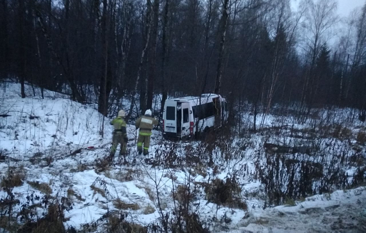 Автобус, водитель которого погиб, врезался в «Камаз» под Алексином