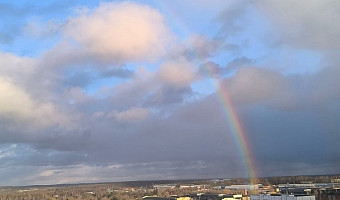 Туляки запечатлели апрельскую радугу