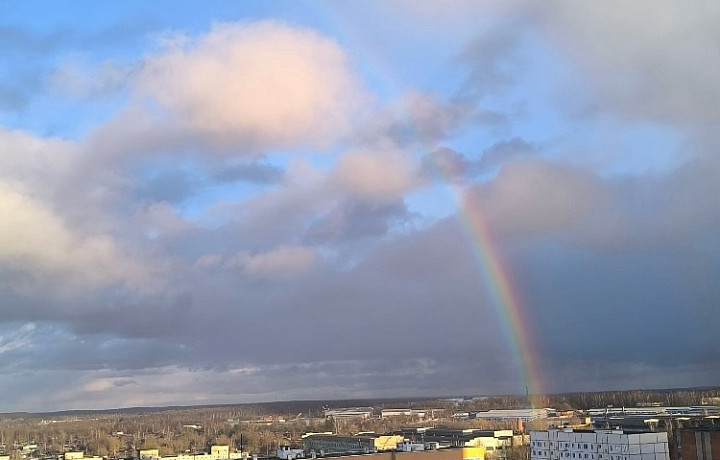 Туляки запечатлели апрельскую радугу