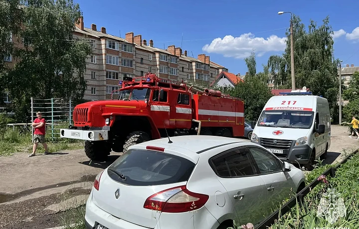 Огнеборцы спасли 6 взрослых и 2 детей на пожаре в Узловском районе