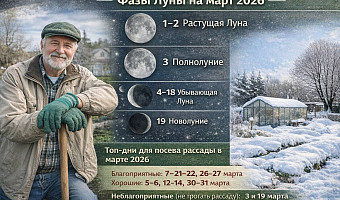 Лунный посевной календарь на март 2026: советы садовода Смирнова для тульских дачников – когда сажать рассаду