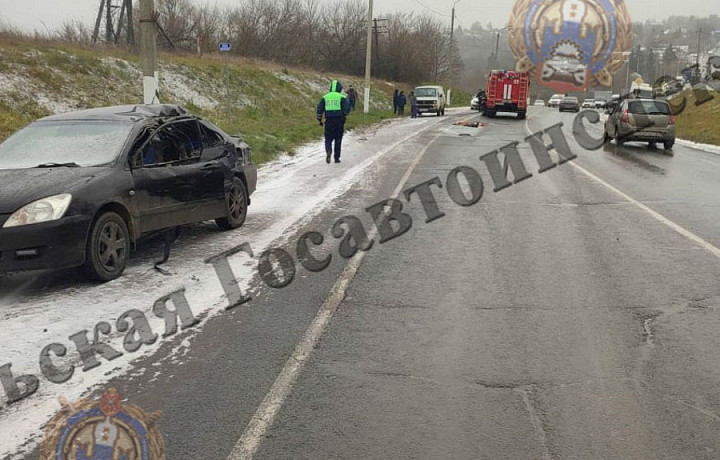 На трассе М-2 в Чернском районе произошло смертельное ДТП с грузовиком и Mitsubishi
