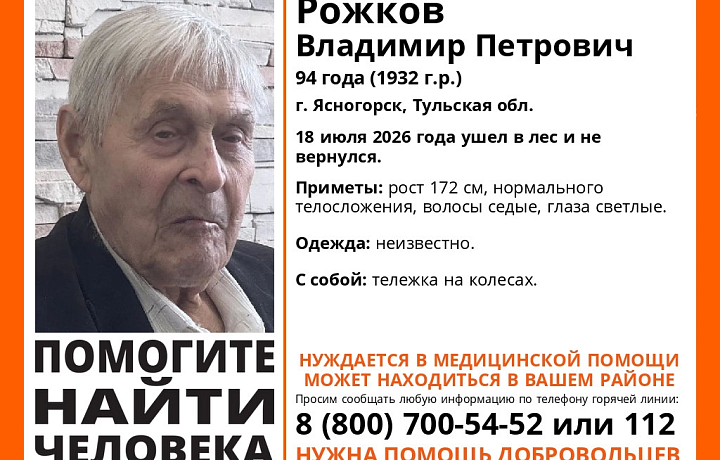 В Ясногорске ищут 94-летнего пенсионера, который ушел в лес и не вернулся