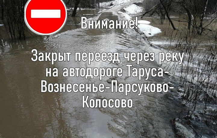 В Алексине Тульской области затоплен мост через реку Полянка