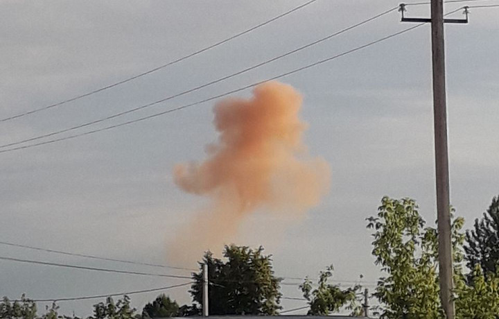 В Туле над Косой Горой снова появились рыжие облака