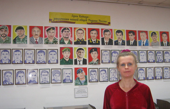 Новочеркасская художница нарисовала портреты тульских полицейских, погибших в Ингушетии