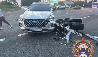 Водитель Chery Tiggo сбил мотоциклиста на трассе М-2 в Щекинском районе