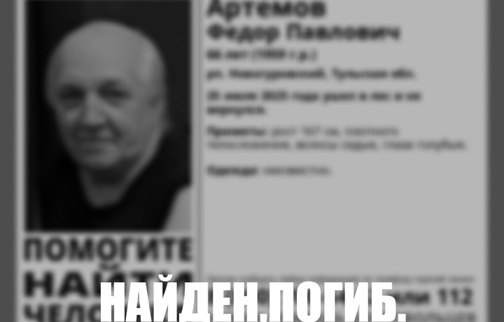 Пропавший в Новогуровском пенсионер найден погибшим