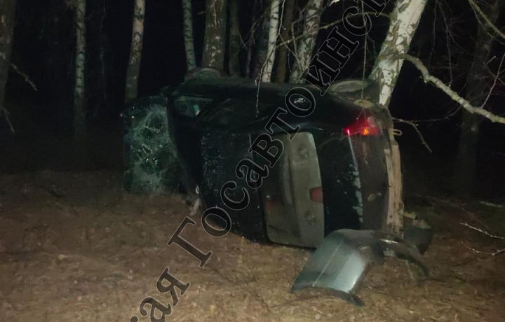 В Одоевском районе водитель Renault не справился с управлением автомобиля