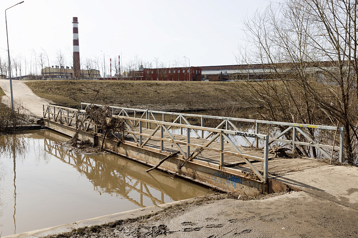 Пролетарская набережная Тулы после «большой воды»: грязь, мусор, коряги – уборка уже идет