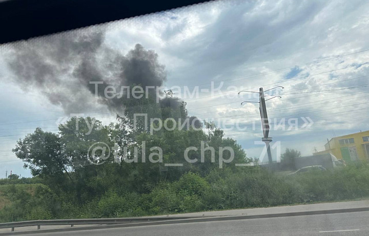 В Туле на Рязанской улице загорелся мусор