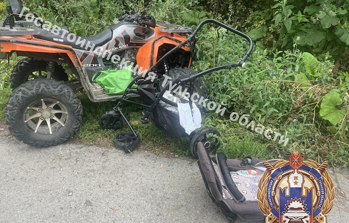 В тульском Плеханово водитель квадроцикла сбил детскую коляску с ребенком