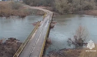 В Тульской области два низководных моста освободились от воды
