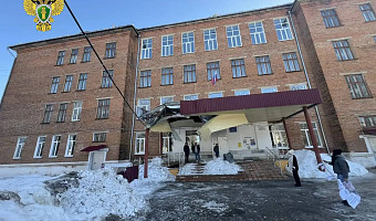 С крыши школы в Новомосковске сошли снежные массы: детей перевели на дистант