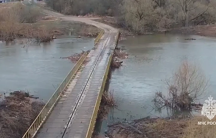 В Тульской области два низководных моста освободились от воды