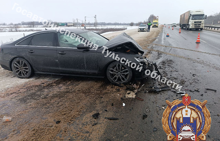 В Воловском районе водитель Audi врезался в большегруз