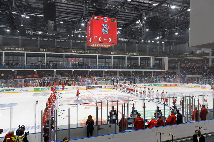 Фоторепортаж: как прошел матч между национальными сборными России и Беларуси