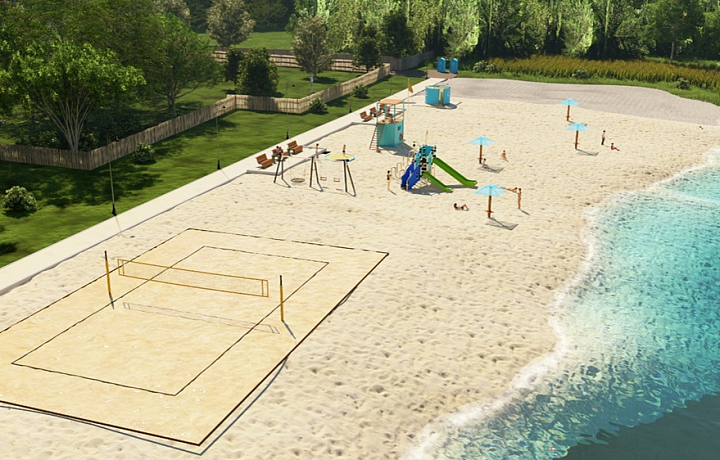 В Богородицке в 2026 году благоустроят городской пляж: опубликованы фото проекта