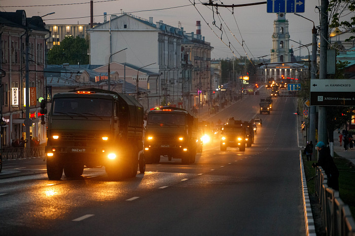 Фоторепортаж: в Туле прошла вторая репетиция Парада Победы