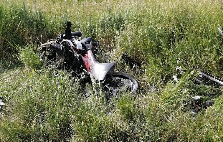 В Узловском районе произошло серьезное ДТП с участием мотоцикла