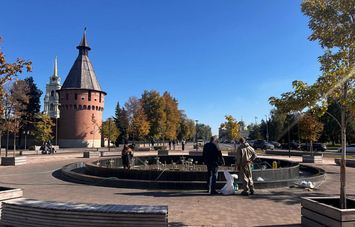В Туле приступили к консервации фонтанов