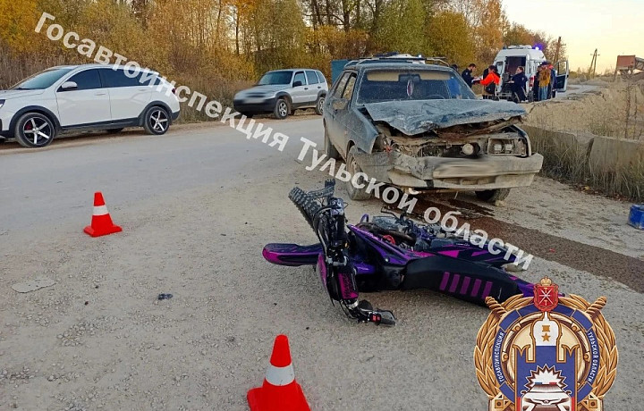 Водитель Lada врезался в подростка на мотоцикле в Дубенском районе