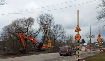 В Плавске начался капитальный ремонт моста через реку Плава