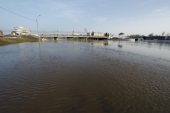 Заплыв у детского городка, затопленное кафе и завораживающая водная гладь: фоторепортаж с набережной в центре Тулы