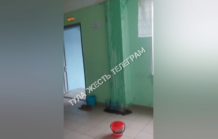 В Туле жалуются на многолетнюю протечку крыши в Центре образования №12