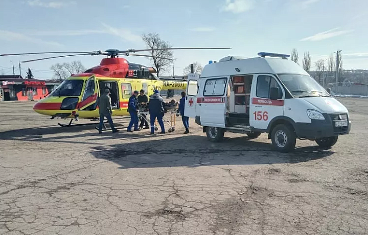 Вертолёт санавиации доставил в Тулу жителя Ефремова с сильными ожогами