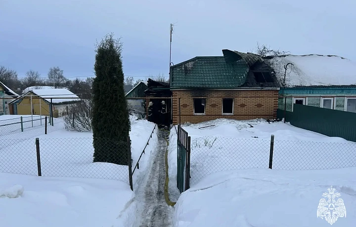 Опубликованы фото смертельного пожара в Плавском районе Тульской области